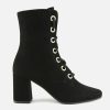 Women Priscilla | Priscilla - Magica Daim Noir Lace-Up Boots On Labotte