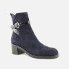 Women Zocal | Zocal - Zokk Bleu Noir Ankle Boots On Labotte