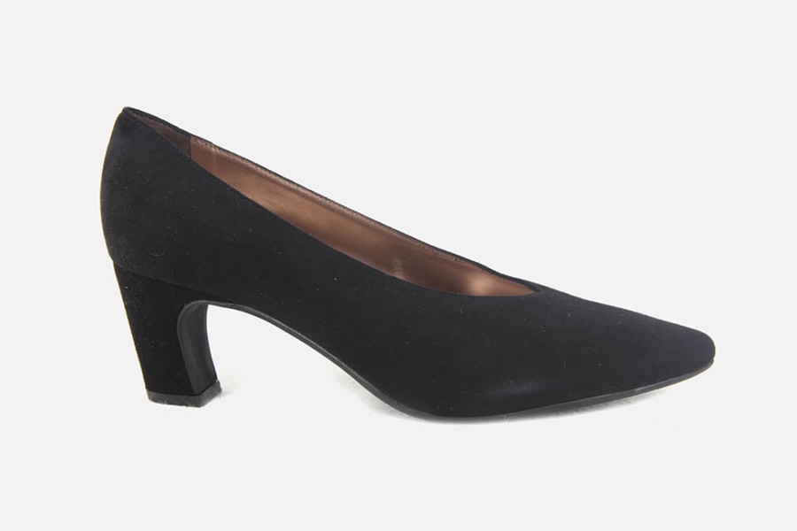 Women Mascaro | Mascaro - Milena Daim Noir Pumps On Labotte