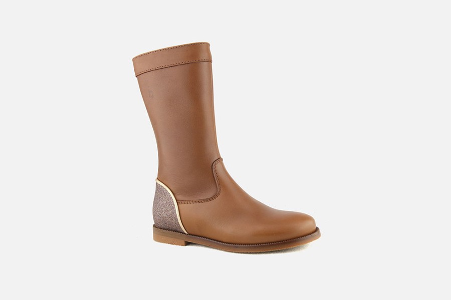 Girls Beberlis | Beberlis - Benjamine Tabacco Boots On Labotte