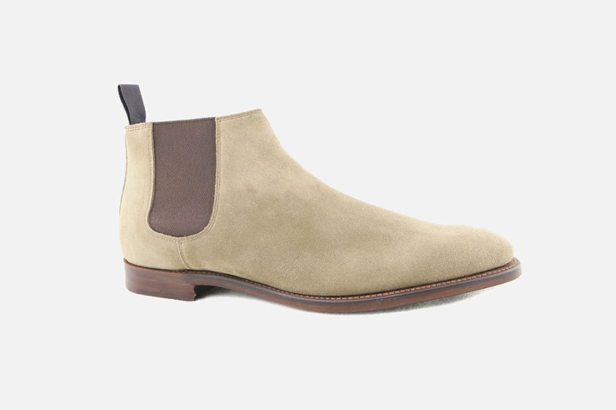 Men Crockett & Jones | Crockett & Jones - Epsom Khaki Suede Ankle Boots On Labotte